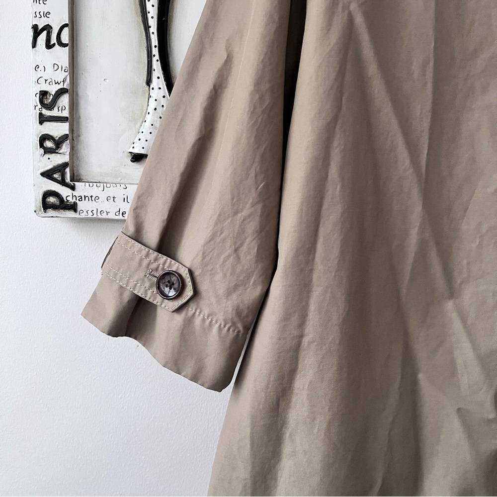 GAP Minimalist Y2K Normcore Classic Beige Trench Coat Women’s Size XL - Picture 10 of 14